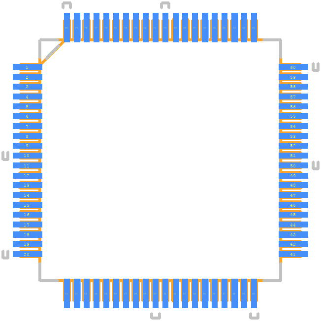 PIC18F8490-I/PT - Microchip PCB footprint - Other - Other - QFP50P1400X1400X120-80N