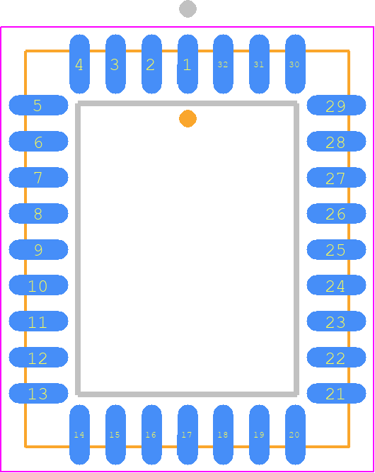 SST39SF010A-70-4I-NHE - Microchip PCB footprint - Plastic Leaded Chip Carrier - Plastic Leaded Chip Carrier - 32-Lead Plastic Leaded Chip Carrier (L) – Rectangle [PLCC]