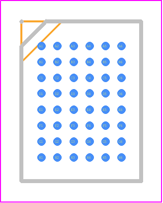 SST39VF400A-70-4I-B3KE - Microchip PCB footprint - BGA - BGA - 48-Ball Thin-Profile, Fine-pitch Ball Grid Array (TFBGA) 6mm x 8mm SST Package Code: B3K