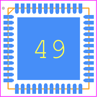 USB4640-HZH-03 - Microchip PCB footprint - Quad Flat No-Lead - Quad Flat No-Lead - 48QFN-5304-7X7B