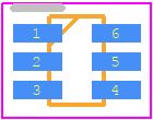 UMD12NTR - ROHM Semiconductor PCB footprint - SOT23 (6-Pin) - SOT23 (6-Pin) - UMT6