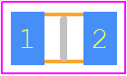 HVC0805T1004JET - Ohmite PCB footprint - Resistor Chip - Resistor Chip - HVC0805.