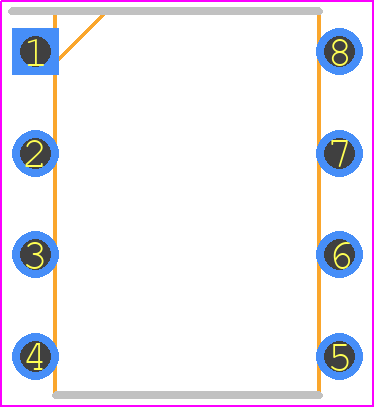 KA358 - onsemi PCB footprint - Dual-In-Line Packages - Dual-In-Line Packages - 8-DIP(H=5.08mm)