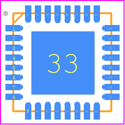 PM6681A - STMicroelectronics PCB footprint - Quad Flat No-Lead - Quad Flat No-Lead - PM6681A
