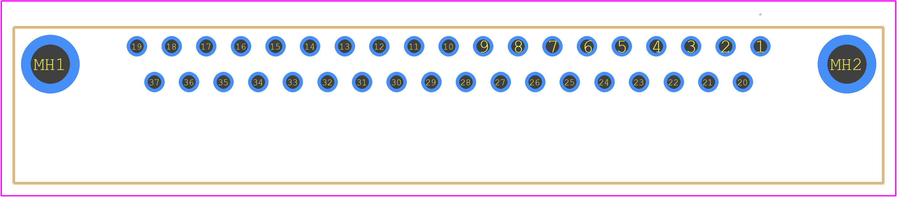 FCE17-C37SA-410 - Amphenol PCB footprint - Other - Other - FCE17-C37SA-410-2