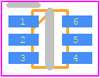 PE4259-63 - Peregrine Semiconductor PCB footprint - SOT23 (6-Pin) - SOT23 (6-Pin) - 6lead-sc-70