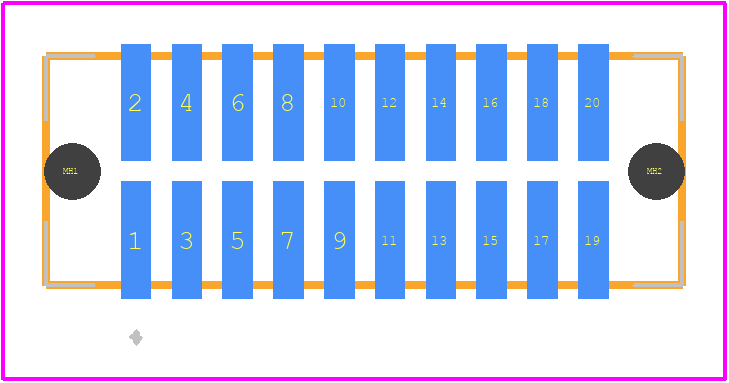 TFC-110-22-F-D-A-K - SAMTEC PCB footprint - Other - Other - TFC-110-22-F-D-A-K-2