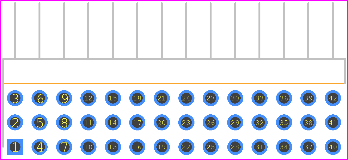 TSW-114-08-F-T-RA - SAMTEC PCB footprint - Header, Unshrouded - Right Angle PTH Pin - Header, Unshrouded - Right Angle PTH Pin - TSW-114-08-F-T-RA