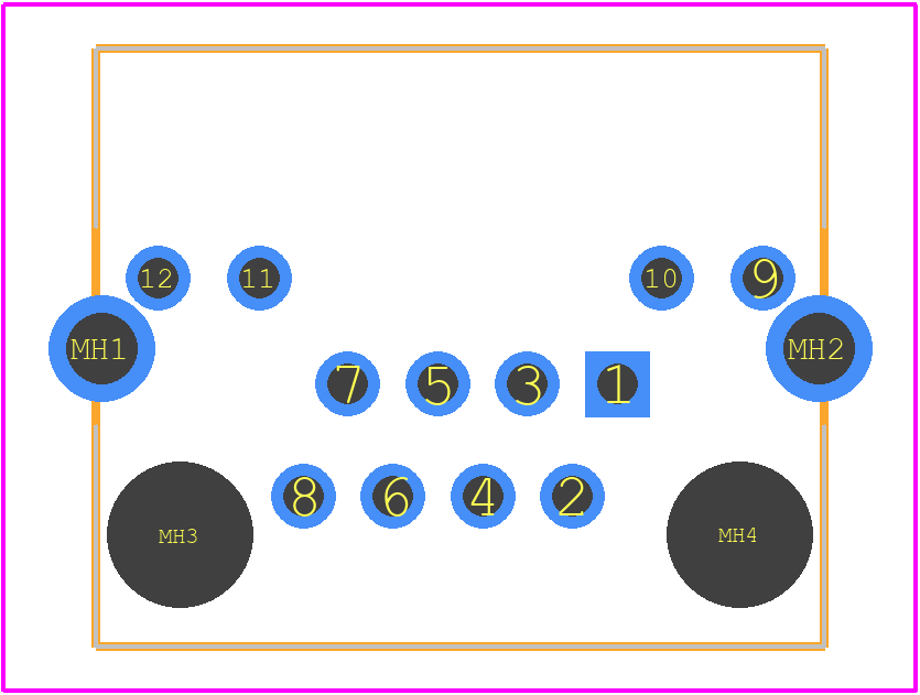 RJHSE-3380 - Amphenol PCB footprint - Other - Other - RJHSE-3384-2