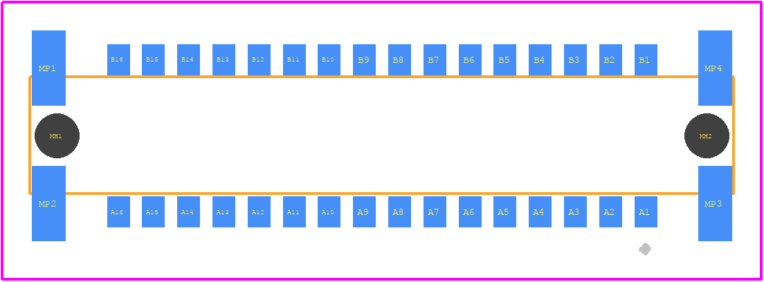 254416 - TE Connectivity PCB footprint - Other - Other - 254416-2