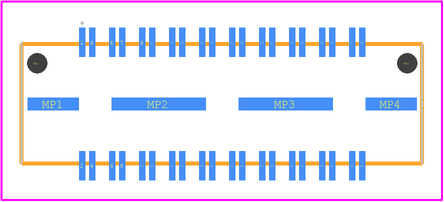 QTH-020-02-L-D-DP-A - SAMTEC PCB footprint - Other - Other - QTH-020-01-F-D-DP-A-K-6