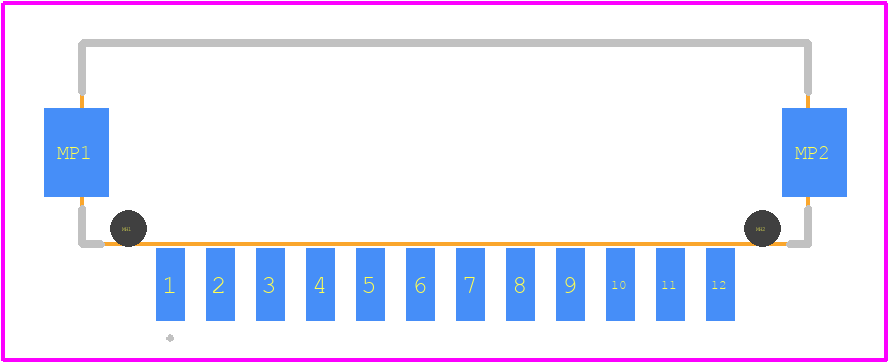 DF13-12P-1.25H(76) - Hirose PCB footprint - Other - Other - DF13-12P-1.25H(76)-2
