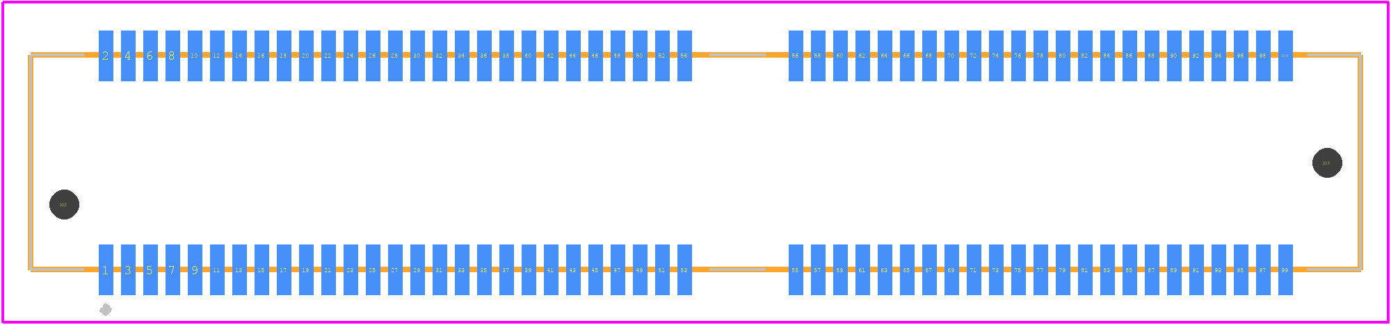 MEC8-150-02-LM-DV-K - SAMTEC PCB footprint - Other - Other - MEC8-150-02-L-DV-A-K-TR-1
