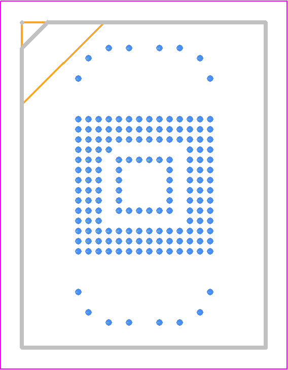 MTFC16GAAAADV-2M WT - Micron PCB footprint - BGA - BGA - VFBGA