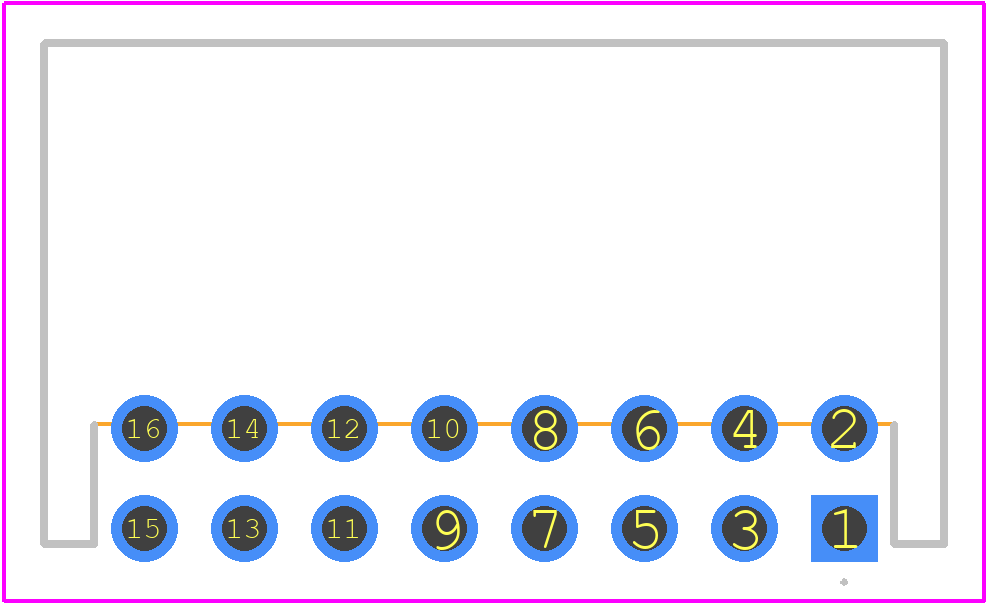 DF1B-16DP-2.5DS(01) - Hirose PCB footprint - Other - Other - DF1B-16DP-2.5DS(01)-2