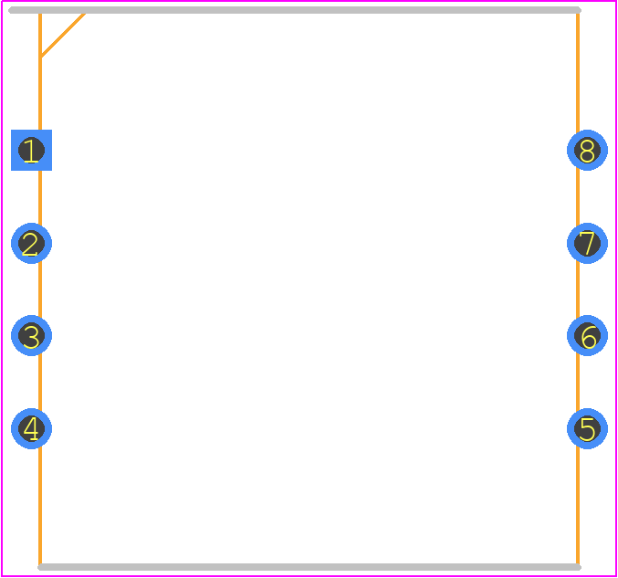 AMS5915-1000-D - Analog Microelectronics PCB footprint - Dual-In-Line Packages - Dual-In-Line Packages - dip8