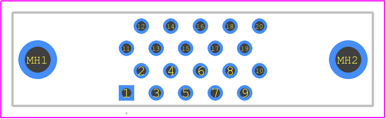 HIF6B-20DA-1.27DSAL(71) - Hirose PCB footprint - Other - Other - HIF6B-20DA-1.27DSAL(71)-1