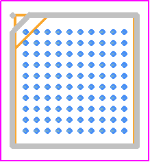 STM32F733VEY6TR - STMicroelectronics PCB footprint - BGA - BGA - WLCSP 100  4.8x4.4x0.6 P 0.4 mm