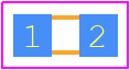 RQ73C1J60R4BTD - TE Connectivity PCB footprint - Resistor Chip - Resistor Chip - RQ73 1J