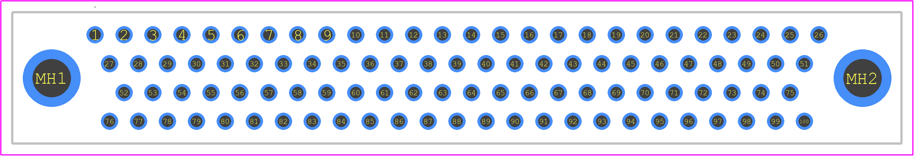 DCCM100PBSPN - Cinch Connectivity Solutions PCB footprint - Other - Other - DCCM100PBSPN-3