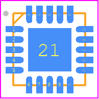 RTQ2533WGQV(2) - RICHTEK PCB footprint - Quad Flat No-Lead - Quad Flat No-Lead - V-Type 20L QFN 3.5x3.5 Package