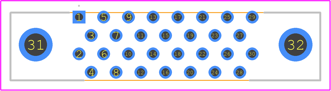 P50-030S-R1-EA - 3M PCB footprint - Other - Other - P50-030S-R1-EA-6