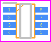 TPS22960DCNR - Texas Instruments PCB footprint - Small Outline Packages - Small Outline Packages - DCN (R-PDSO-G8)-1-