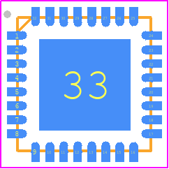 AT42QT1110-MU - Microchip PCB footprint - Quad Flat No-Lead - Quad Flat No-Lead - AT42QT1110-MU – 32-pin 5 x 5 mm QFN