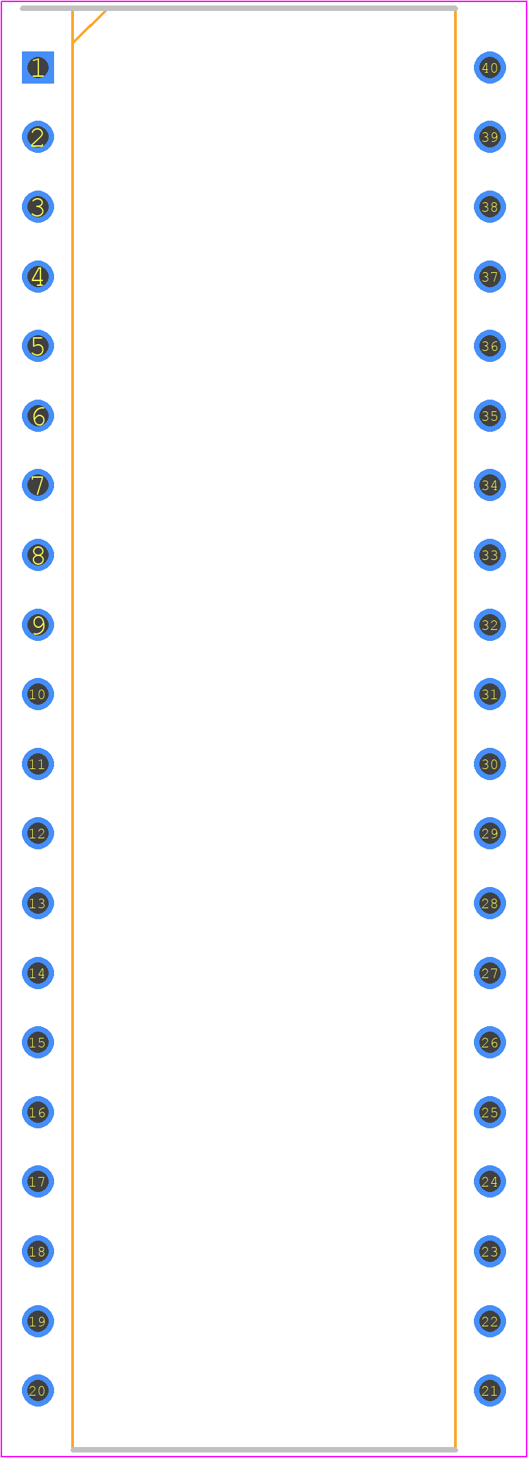 AT89LP51RD2-20PU - Microchip PCB footprint - Dual-In-Line Packages - Dual-In-Line Packages - AT89LP51RD2-20PU