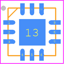 MAX25611DATC/VY+ - Analog Devices PCB footprint - Quad Flat No-Lead - Quad Flat No-Lead - T1244Y+4C