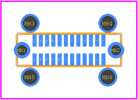 2047110001 - Molex PCB footprint - Other - Other - 2047110001-2