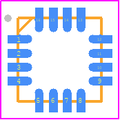 STMLS05ACQTR - STMicroelectronics PCB footprint - Quad Flat No-Lead - Quad Flat No-Lead - QFN16 (3x3x0.55)---0