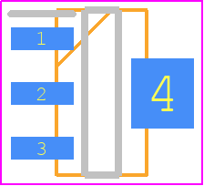 SS513AT - Honeywell PCB footprint - SOT223 (3-Pin) - SOT223 (3-Pin) - SOT-89B Sensor IC