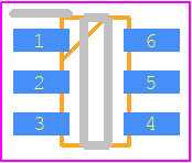 74HC2GU04GV-Q100H - Nexperia PCB footprint - SOT23 (6-Pin) - SOT23 (6-Pin) - SOT457 (SC-74)