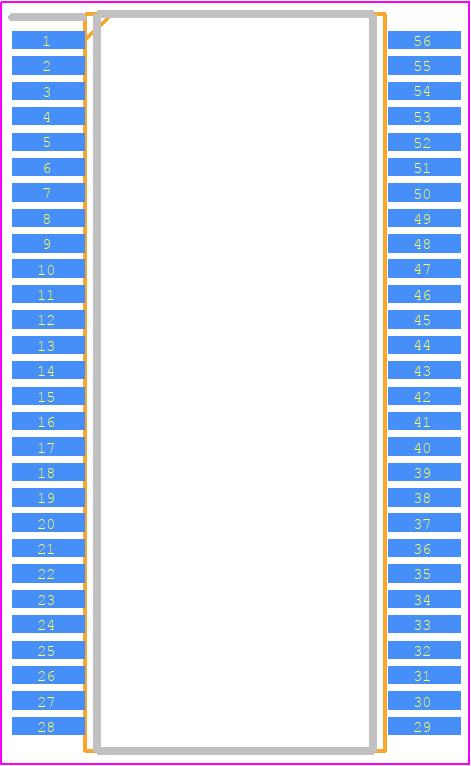 74ALVT16823DL,512 - Nexperia PCB footprint - Small Outline Packages - Small Outline Packages - SOT371-1 (SSOP56)