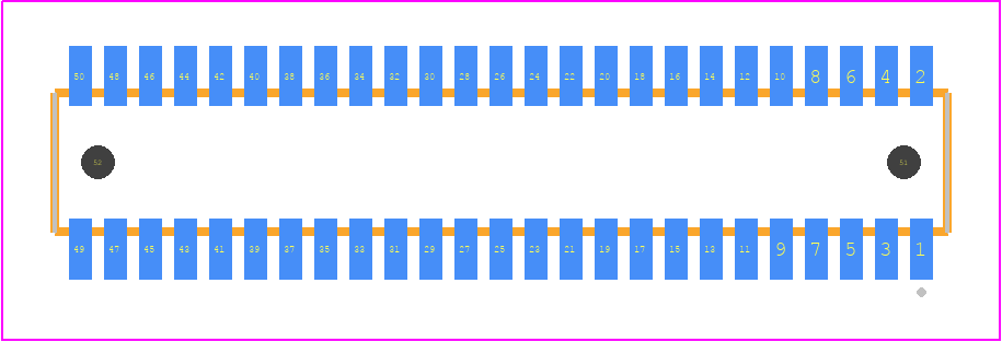 CLE-125-01-G-DV-A - SAMTEC PCB footprint - Other - Other - CLE-125-01-X-DV-A