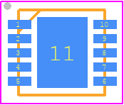 LT1913IDD#PBF - Analog Devices PCB footprint - Small Outline No-lead - Small Outline No-lead - DFN-ren1