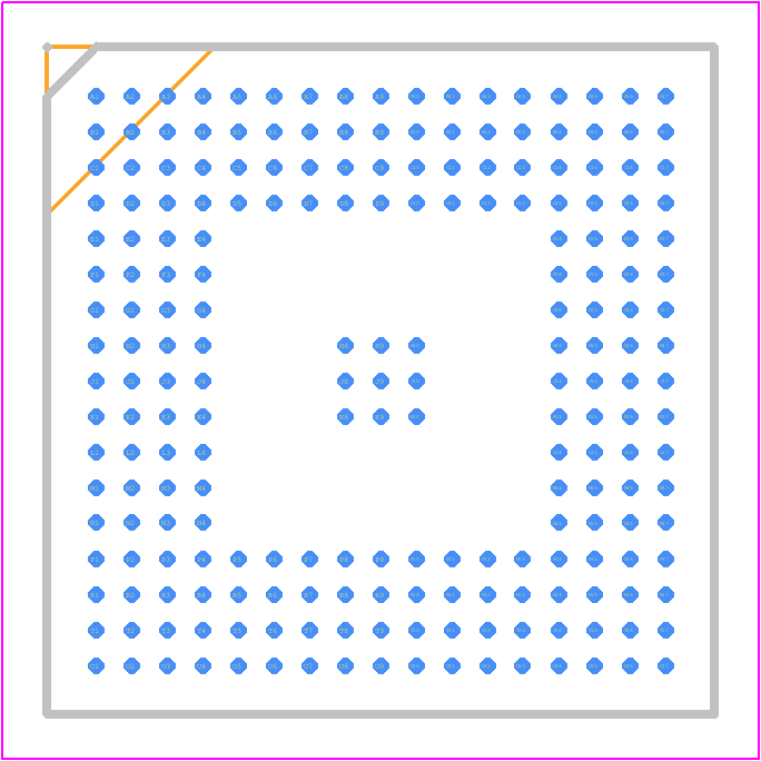 AT91SAM9G20B-CU - Microchip PCB footprint - BGA - BGA - 217-ball LFBGA