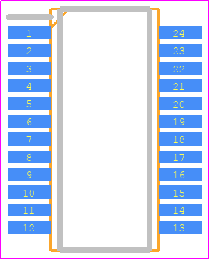 LTC4417IGN#PBF - Analog Devices PCB footprint - Small Outline Packages - Small Outline Packages - GN Package 24-Lead Plastic SSOP