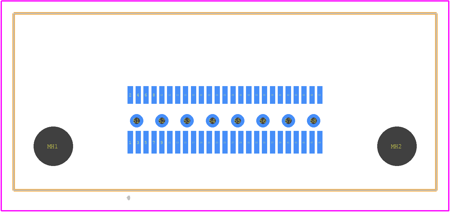 QSS-025-01-L-D-RA - SAMTEC PCB footprint - Other - Other - QSS-025-01-L-D-RA-LS1-1