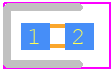 OSR50402C1C - OptoSupply PCB footprint - LEDs Chip - LEDs Chip - 1.0 x 0.5 x 0.4mm Chip LED