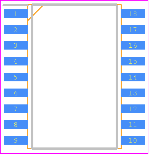 ADS1212UG4 - Texas Instruments PCB footprint - Small Outline Packages - Small Outline Packages - DTC (R-PDSO-G18)