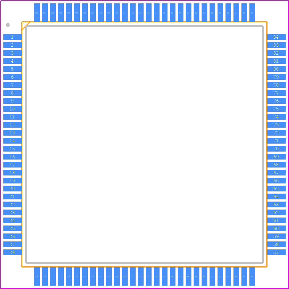 R5F562TADDFH#V1 - Renesas Electronics PCB footprint - Quad Flat Packages - Quad Flat Packages - 112-Pin LQFP (PLQP0112JA-A)