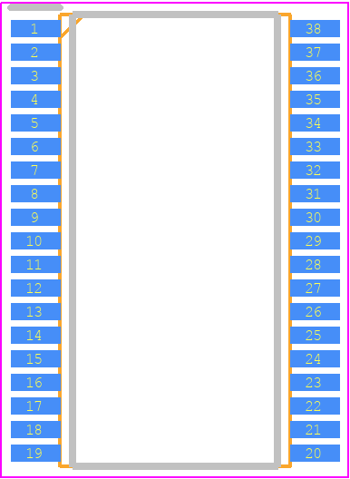 UPD78F0513AMC-GAA-AX - Renesas Electronics PCB footprint - Small Outline Packages - Small Outline Packages - 38-PIN PLASTIC SSOP (7.62mm (300))-+-
