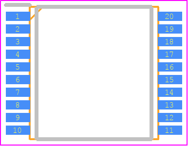 UPD78F0562MC-CAA-AX - Renesas Electronics PCB footprint - Small Outline Packages - Small Outline Packages - ssop20
