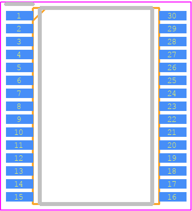 UPD78F0572MC-CAB-AX - Renesas Electronics PCB footprint - Small Outline Packages - Small Outline Packages - 30-PIN PLASTIC SSOP