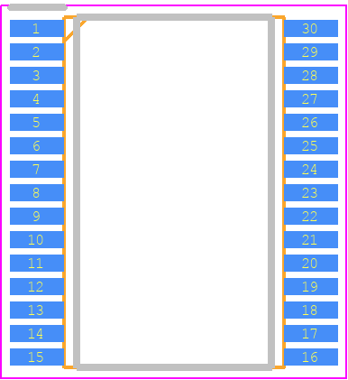 UPD78F0865MCA-CAB-G - Renesas Electronics PCB footprint - Small Outline Packages - Small Outline Packages - 30-PIN PLASTIC SSOP (7.62mm (300))-1