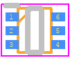 EM6K1T2R - ROHM Semiconductor PCB footprint - SO Transistor Flat Lead - SO Transistor Flat Lead - EMX26T2R