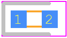 RB520SM-30T2R - ROHM Semiconductor PCB footprint - Diodes Chip - Diodes Chip - SOD-523