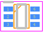 UMX3NTR - ROHM Semiconductor PCB footprint - SOT23 (6-Pin) - SOT23 (6-Pin) - UMT6_1